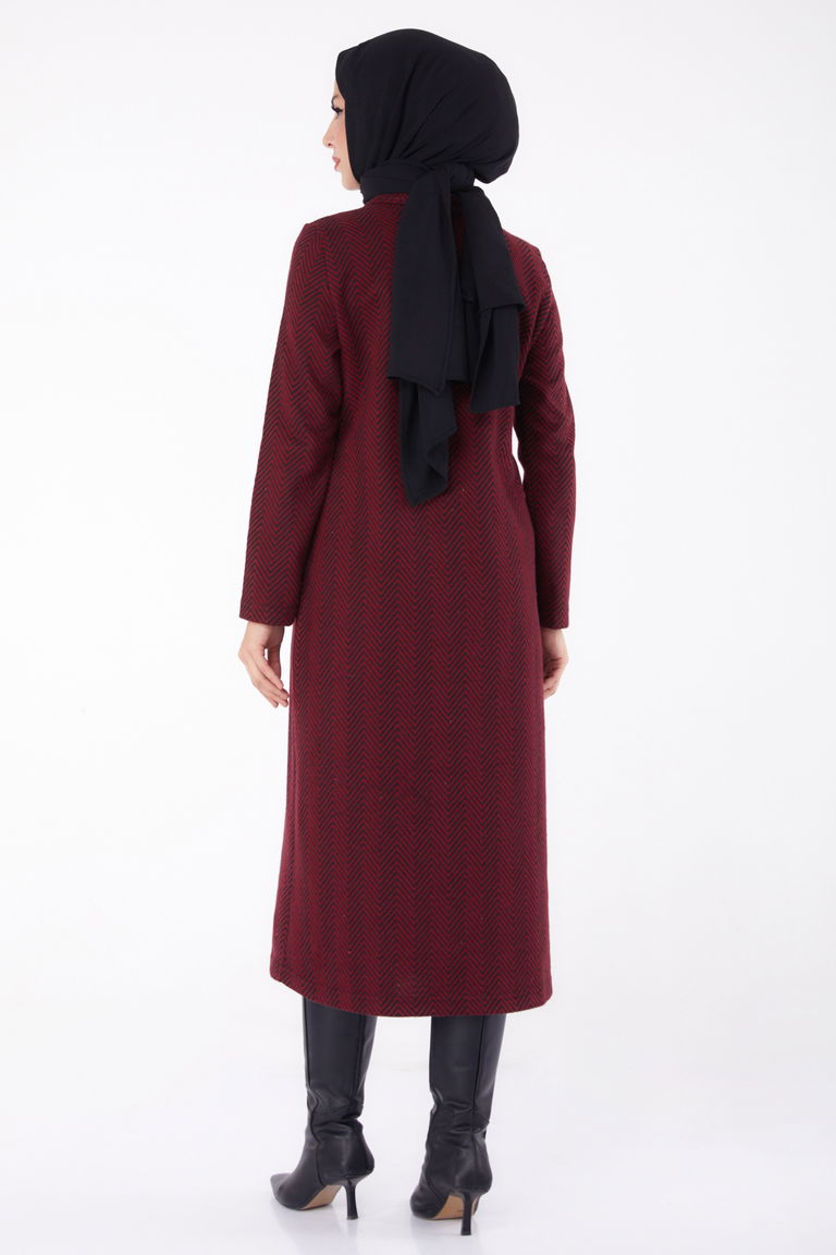 Düğmelı Kap - 27767-BORDO - TOFİSA