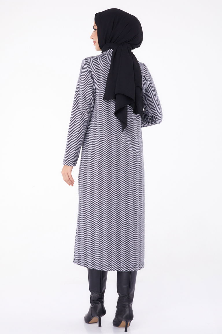 Düğmelı Kap - 27767-GRI - TOFİSA