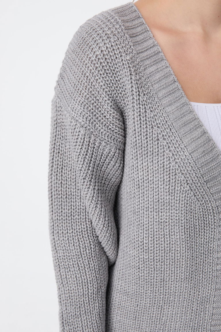 Düğmeli Mini Triko Hırka - 27626 - TOFİSA