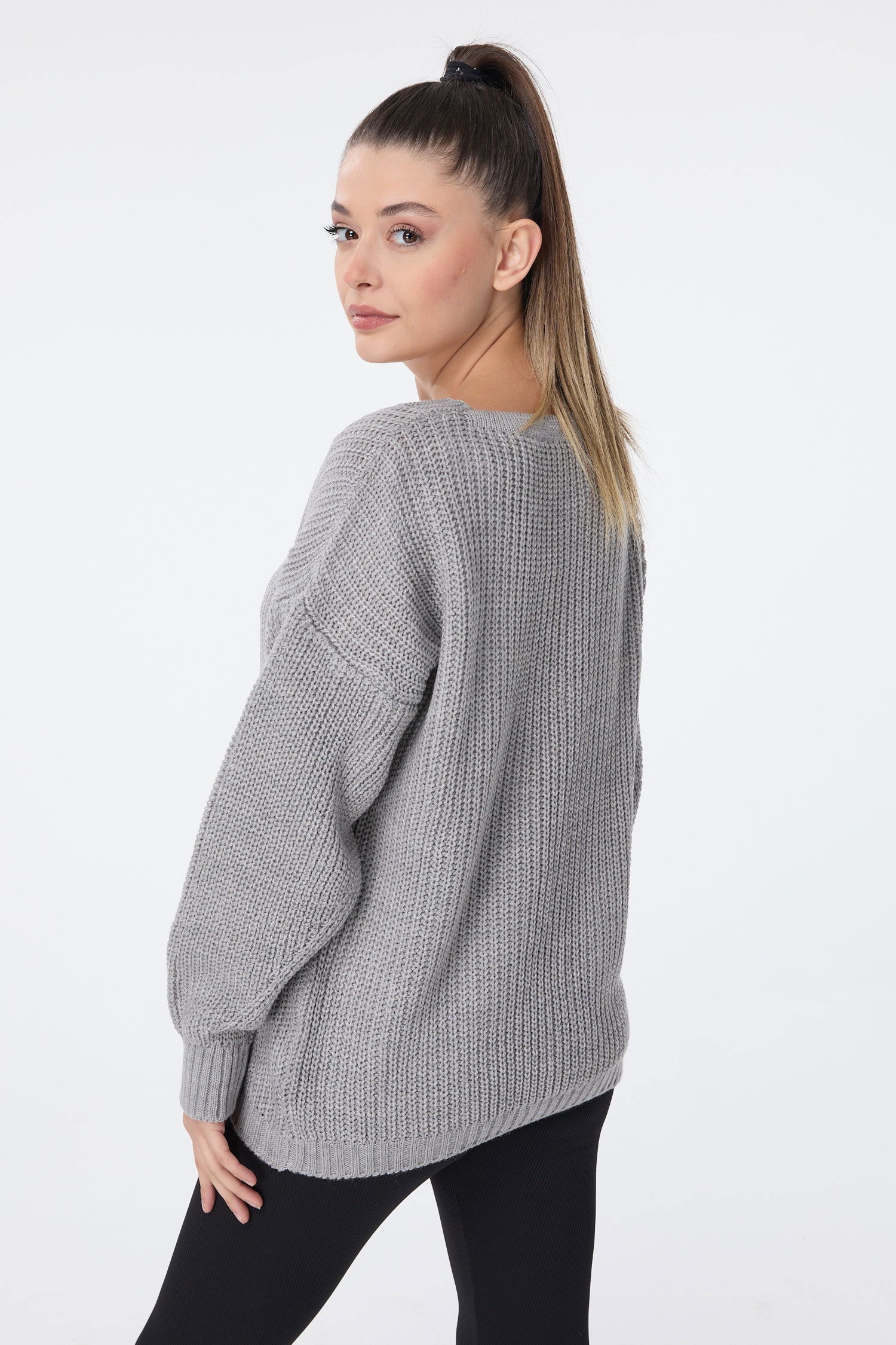 Düğmeli Mini Triko Hırka - 27626 - 5