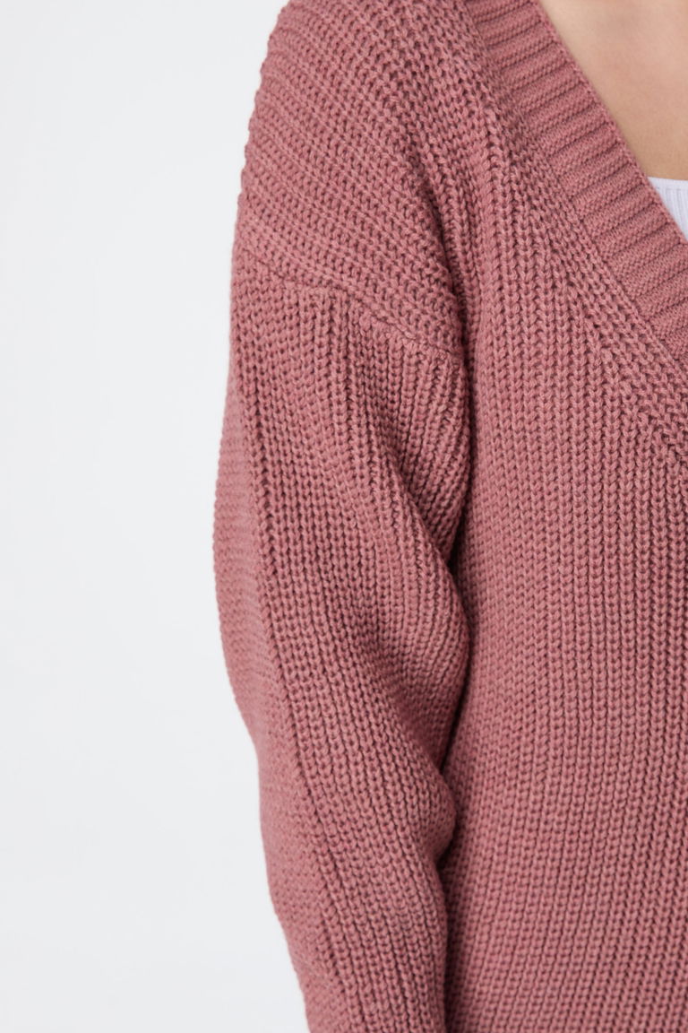 Düğmeli Mini Triko Hırka - 27626 - TOFİSA