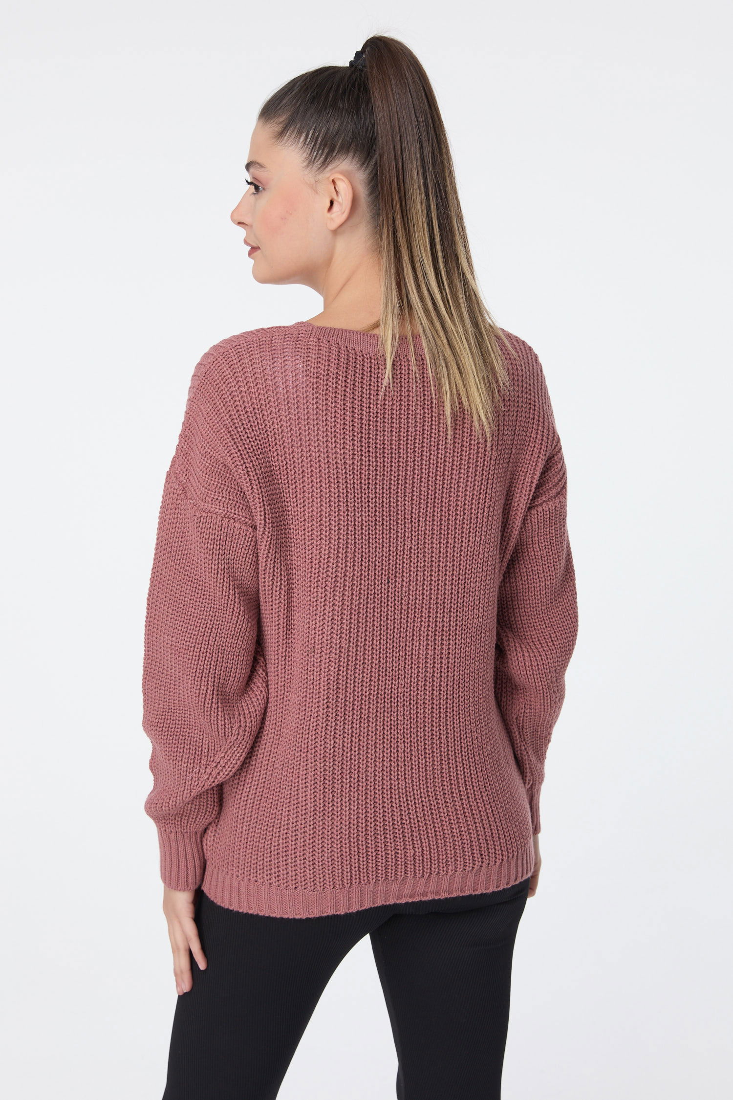 Düğmeli Mini Triko Hırka - 27626 - 5