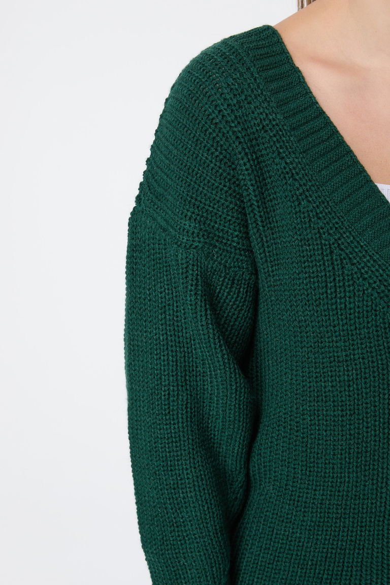 Düğmeli Mini Triko Hırka - 27626 - TOFİSA