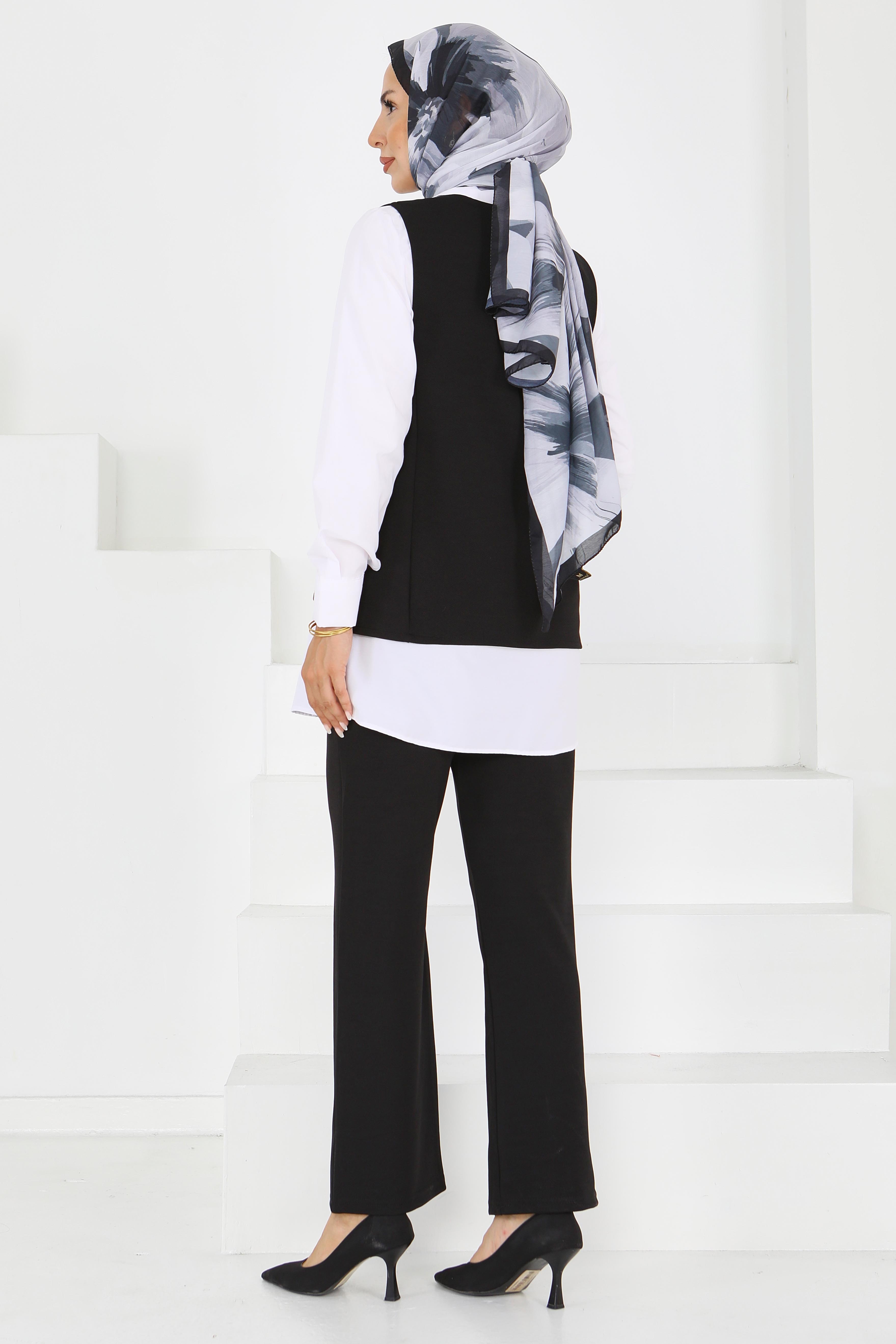 Düğmeli Süveter Pantolon Mira Takım - 27613 - 5