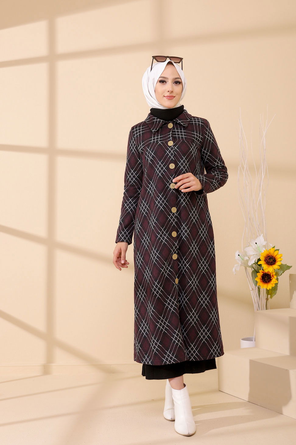 Düğmelı Kap Siyah - 3004 - 6