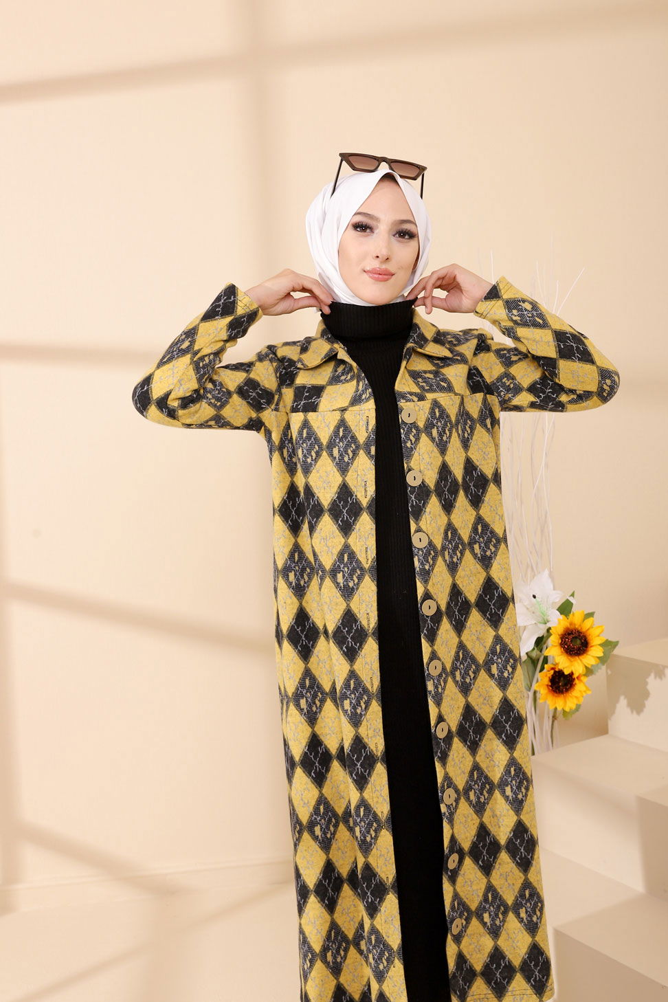 Düğmelı Kap Siyah - 3004 - 9