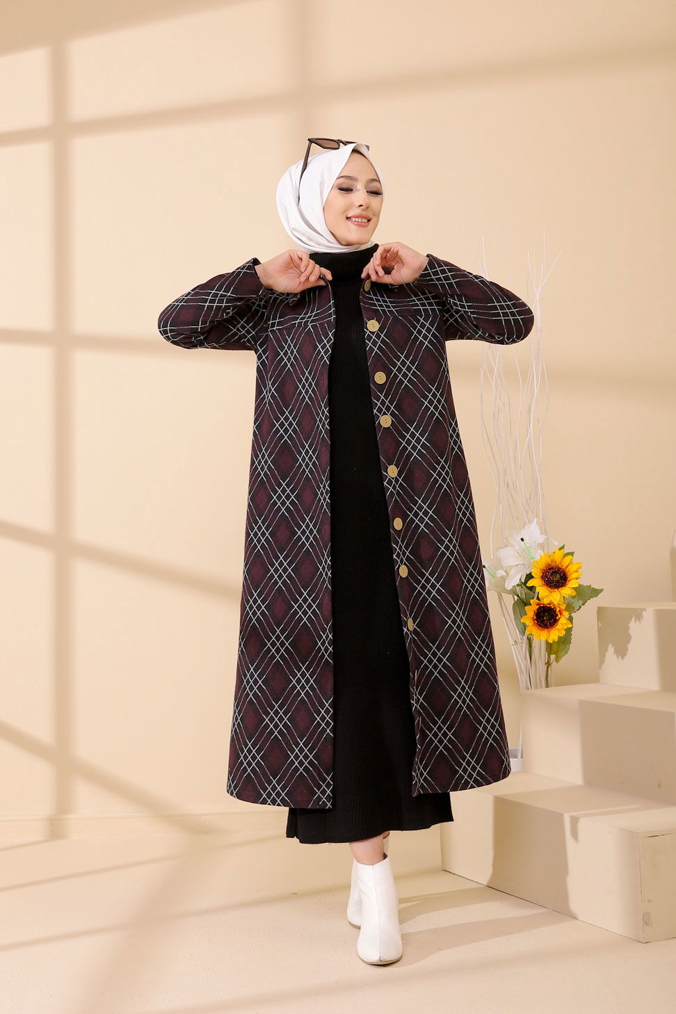 Düğmelı Kap Siyah - 3004 - 11