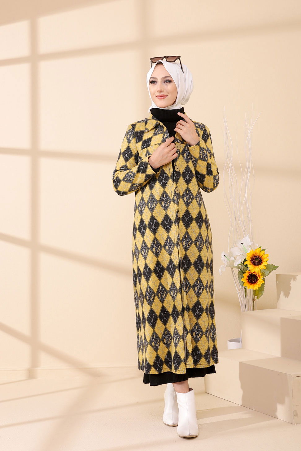 Düğmelı Kap Siyah - 3004 - 13