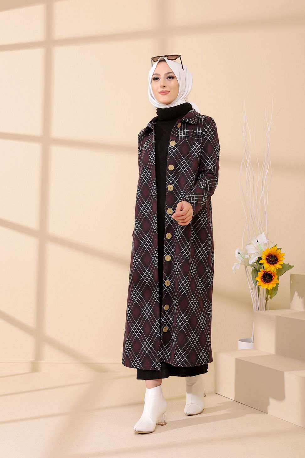 Düğmelı Kap Siyah - 3004 - 18