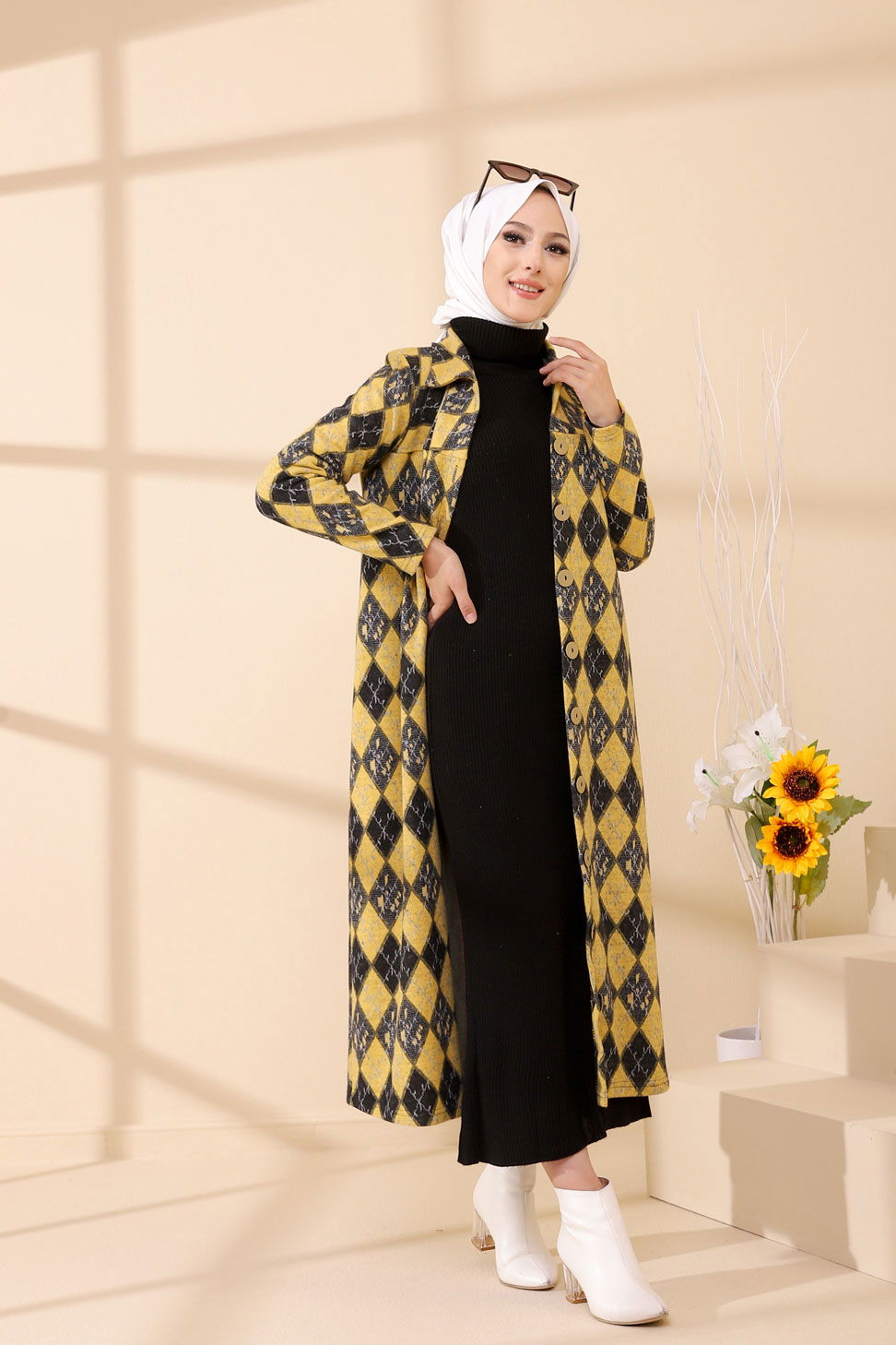 Düğmelı Kap Siyah - 3004 - 23
