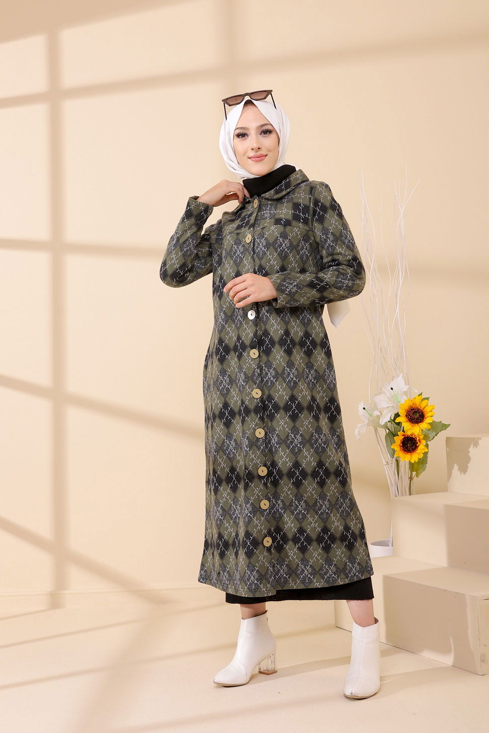 Düğmelı Kap Siyah - 3004 - 30