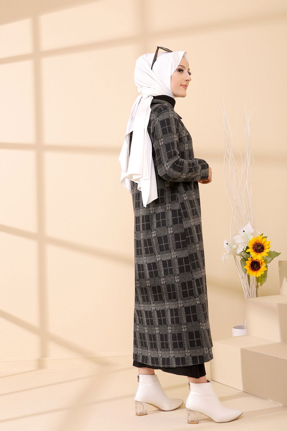 Düğmelı Kap Siyah - 3004 - 36