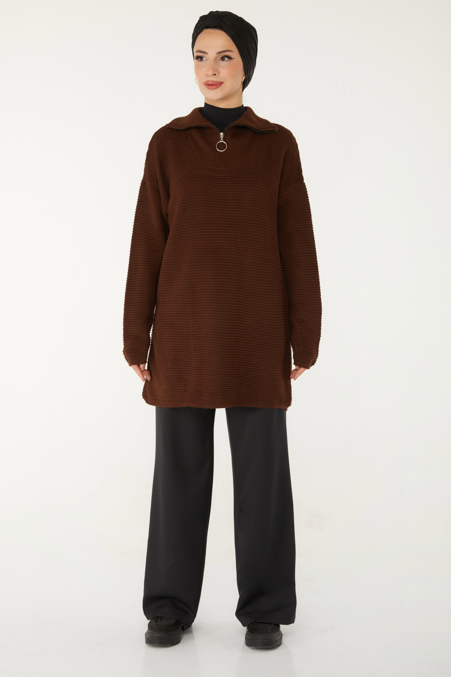 Boğazlı Kazak Kahve - 26504 - 2