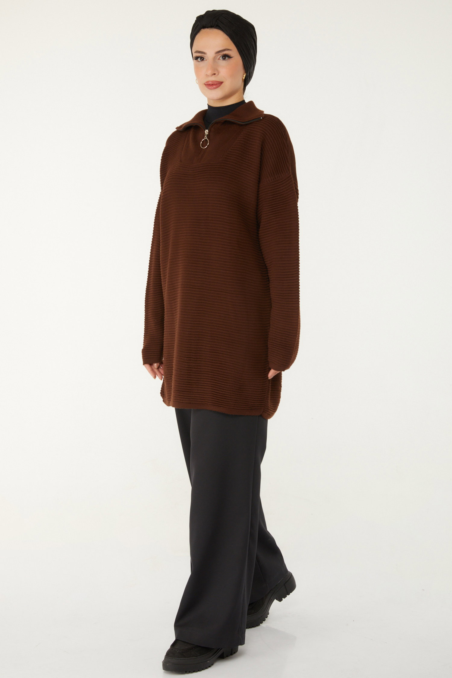 Boğazlı Kazak Kahve - 26504 - 3