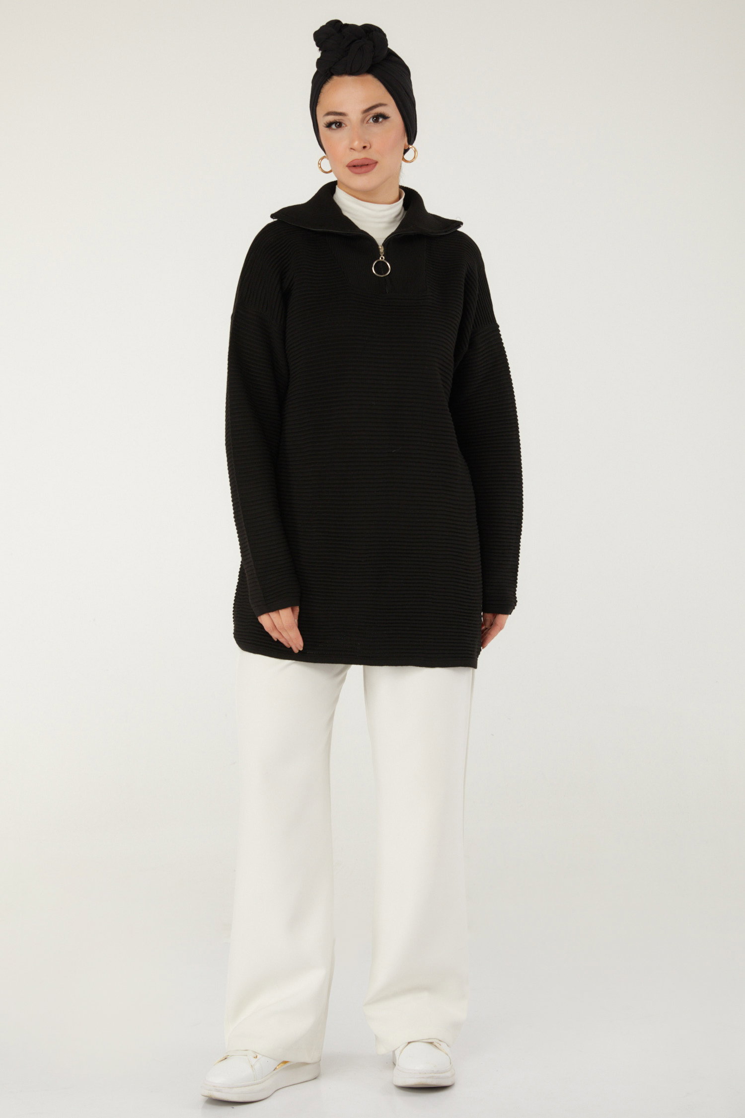 Boğazlı Kazak Siyah - 26504 - 2