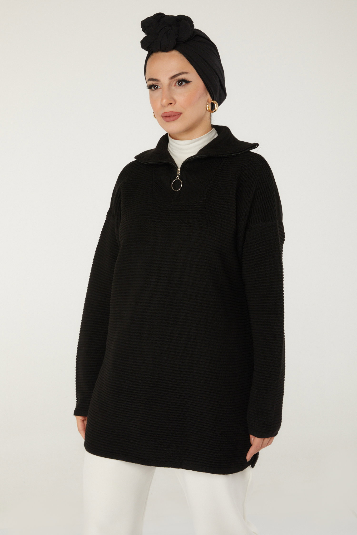 Boğazlı Kazak Siyah - 26504 - 3