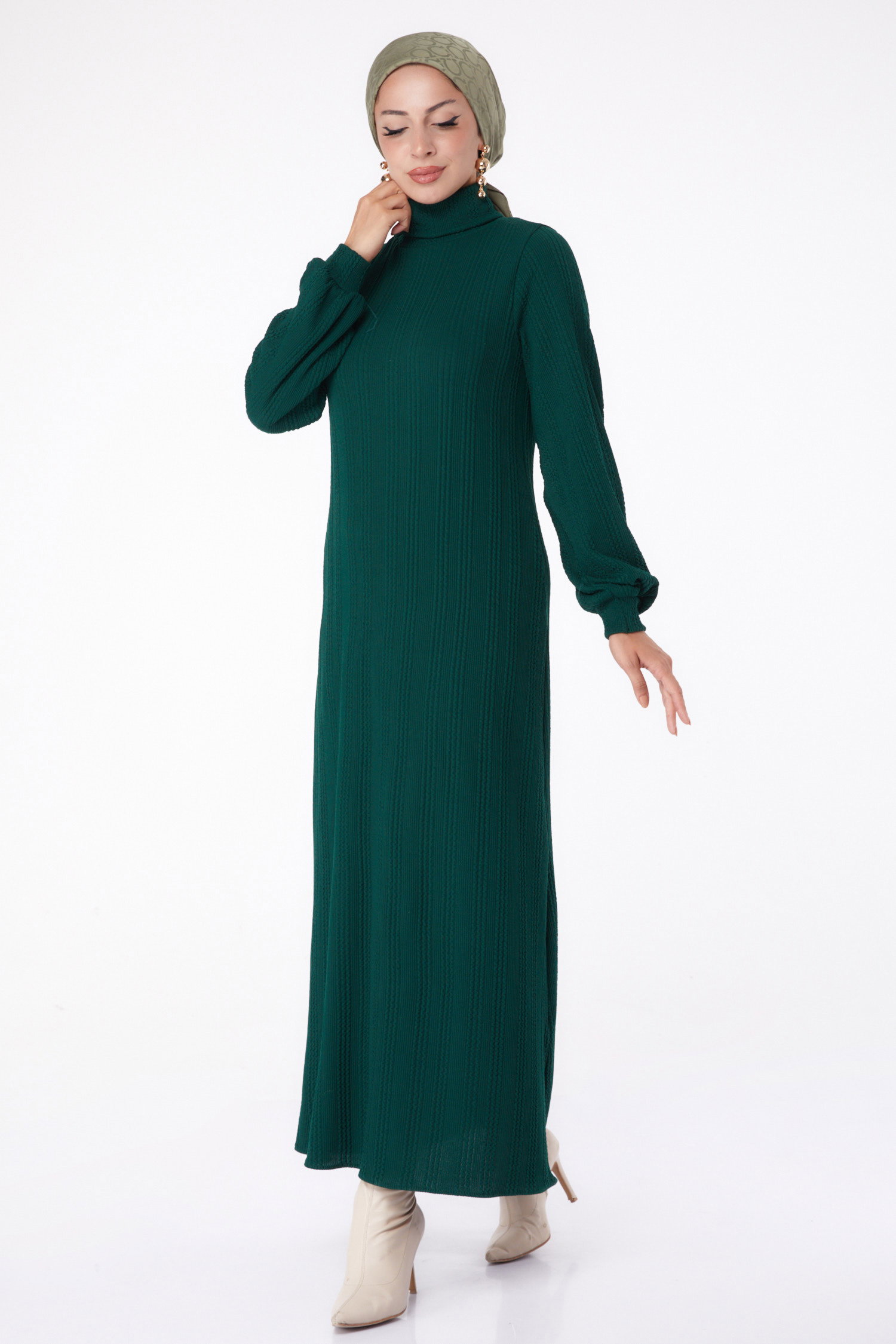 Balıkçı Elbise Yesil - 26207 - 2
