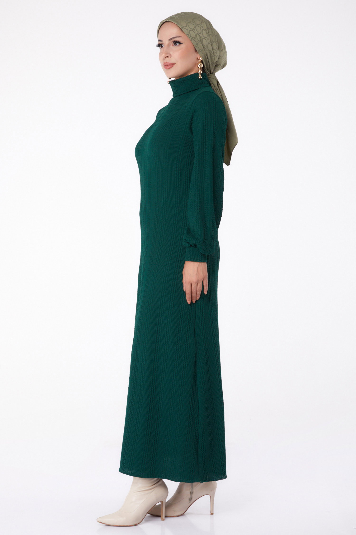 Balıkçı Elbise Yesil - 26207 - 4