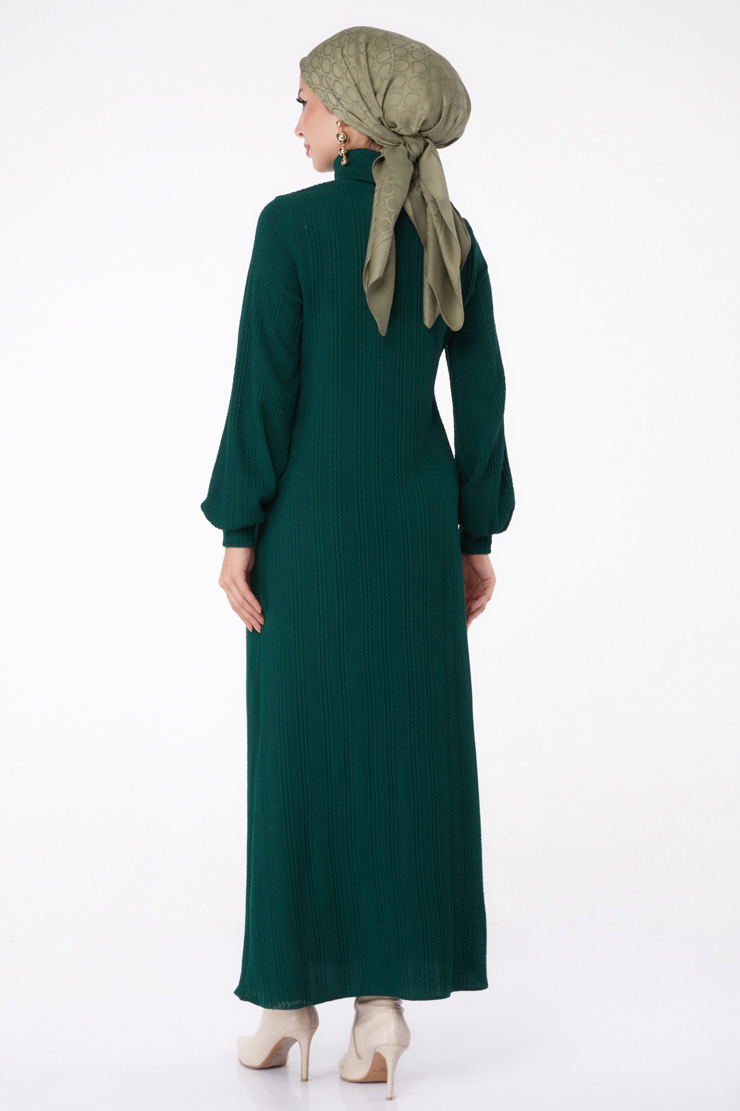 Balıkçı Elbise Yesil - 26207 - 5