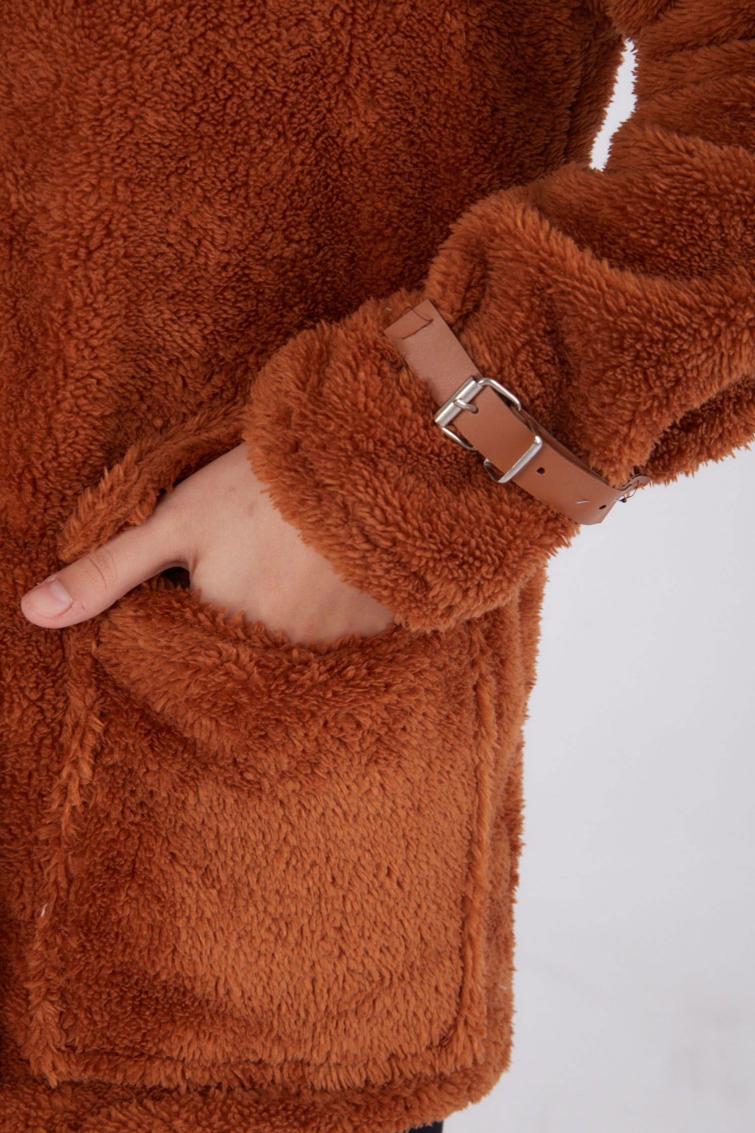 Peluş Ceket Taba - 13323 - 6