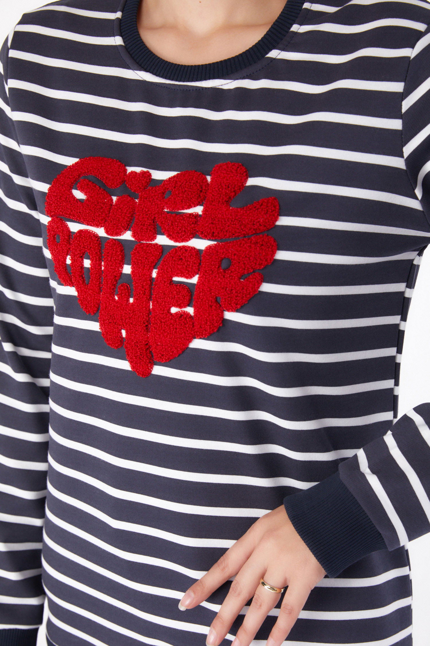 Nakışlı Sweatshirt Antrasit - 26288 - 6