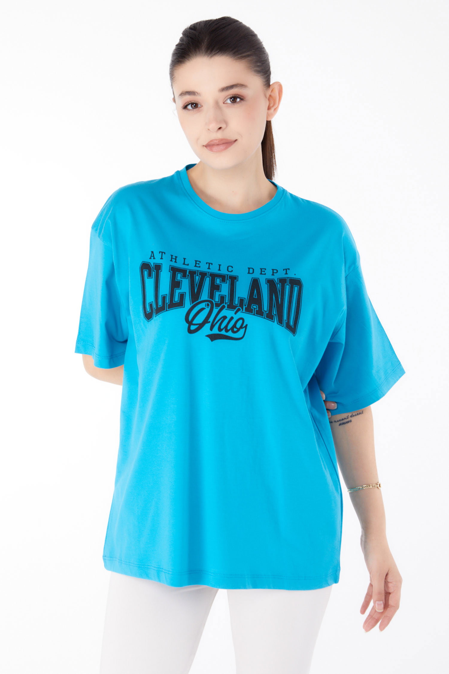 Baskılı Kısa Kollu T-Shirt Bebe Mavi - 25396 - 2