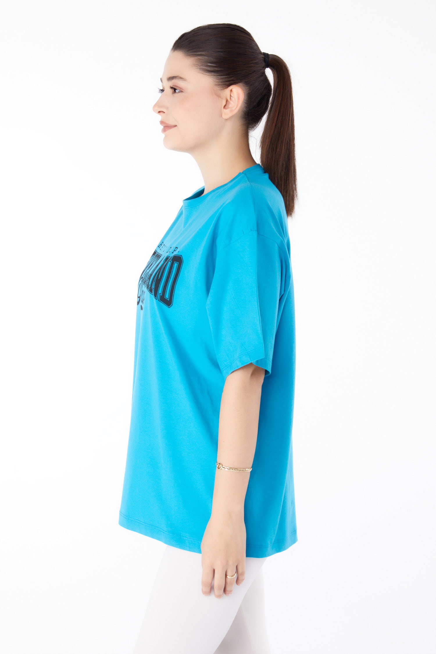 Baskılı Kısa Kollu T-Shirt Bebe Mavi - 25396 - 4