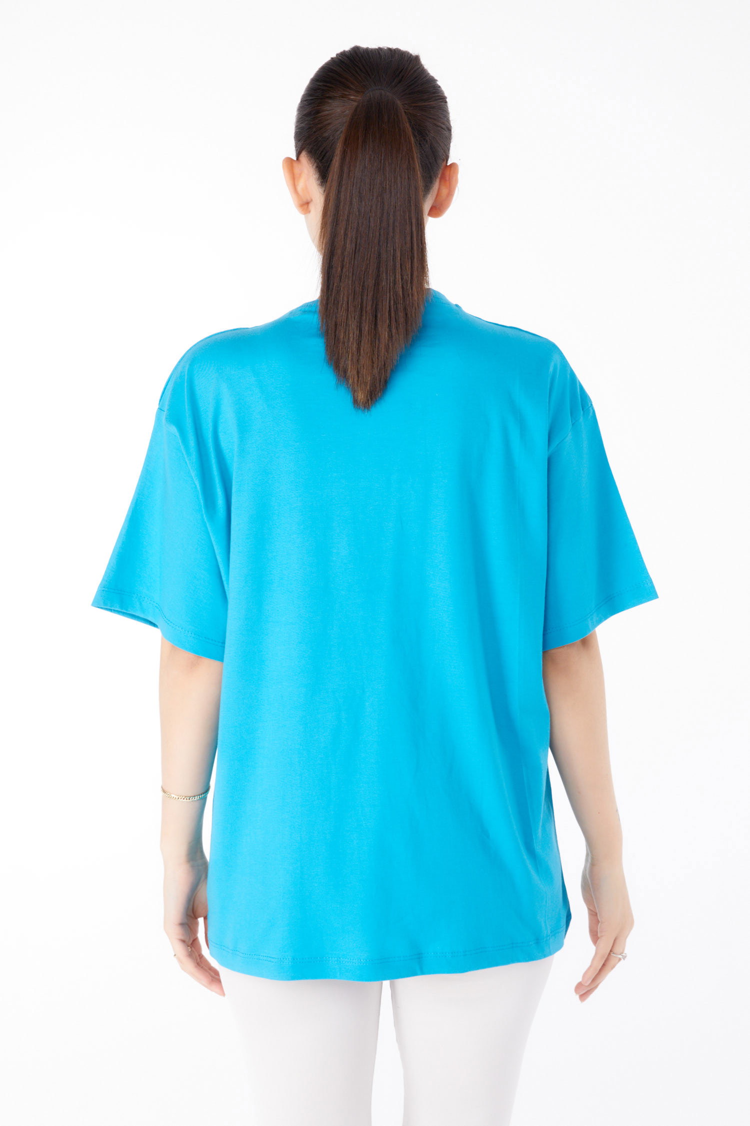 Baskılı Kısa Kollu T-Shirt Bebe Mavi - 25396 - 5