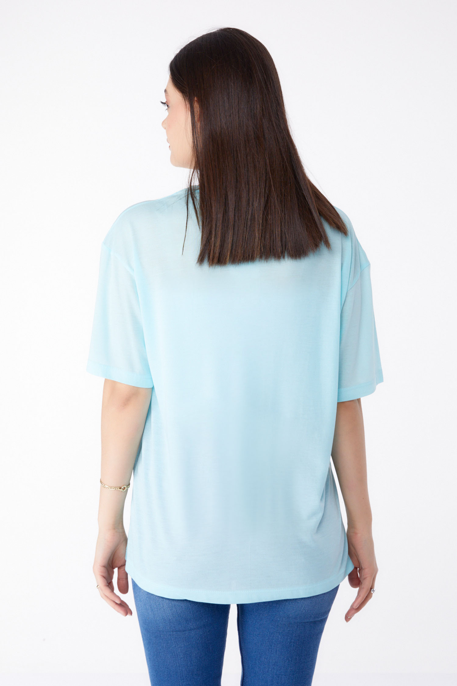 Baskılı T-shirt Bebe Mavi - 25300 - 6