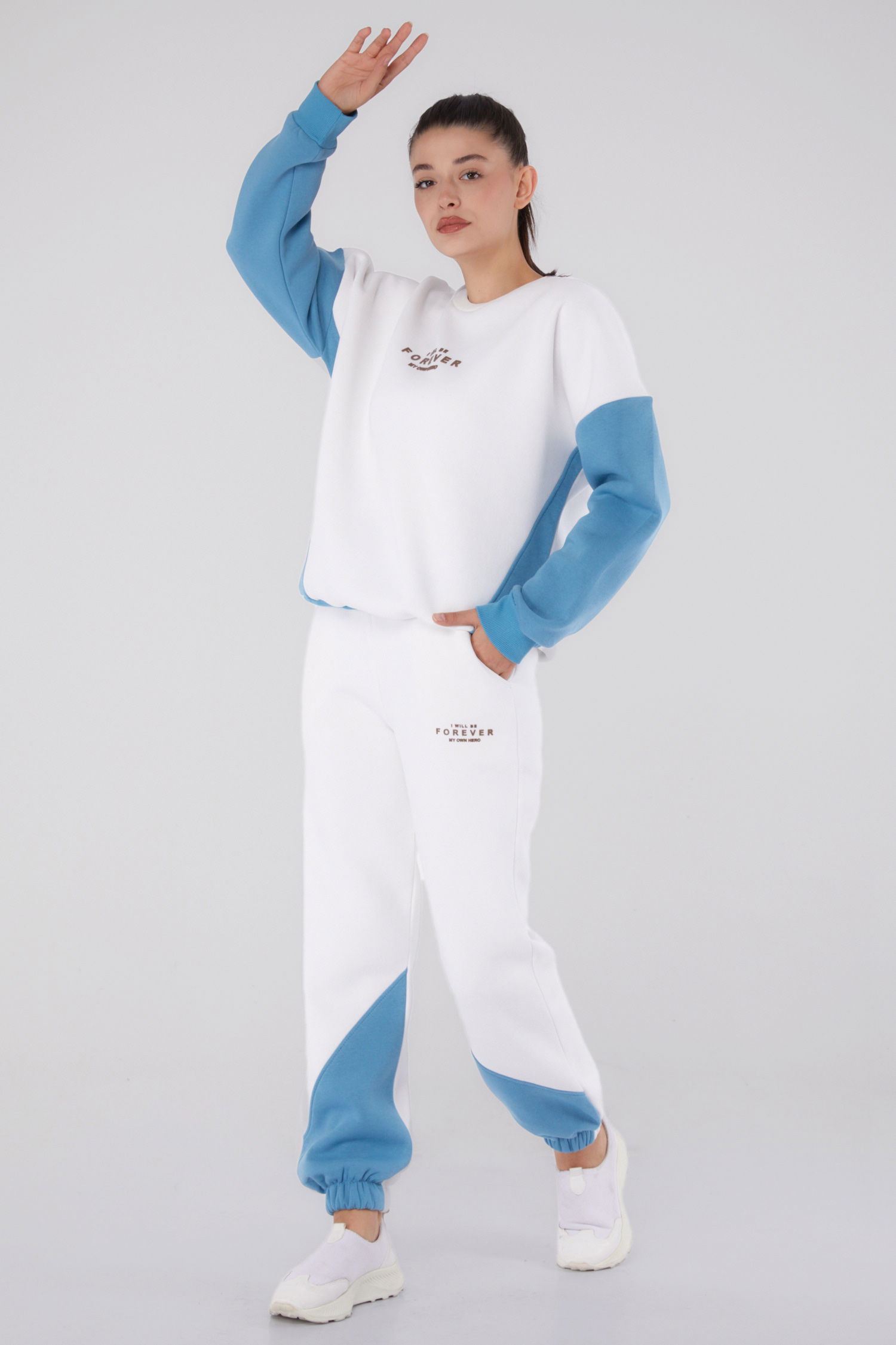 Garnili Eşofman Takımı Bebe Mavi - 26277 - 2