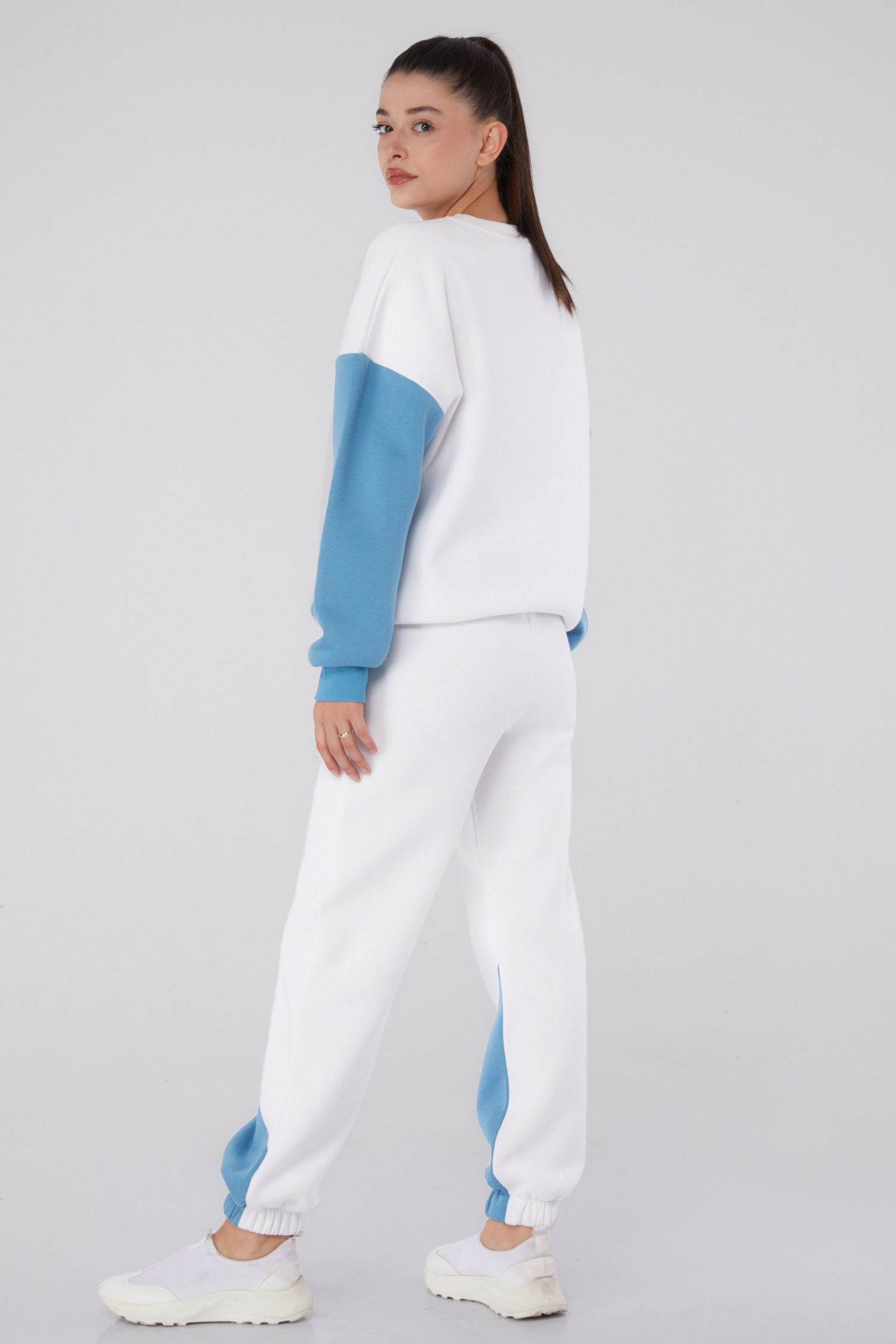 Garnili Eşofman Takımı Bebe Mavi - 26277 - 5