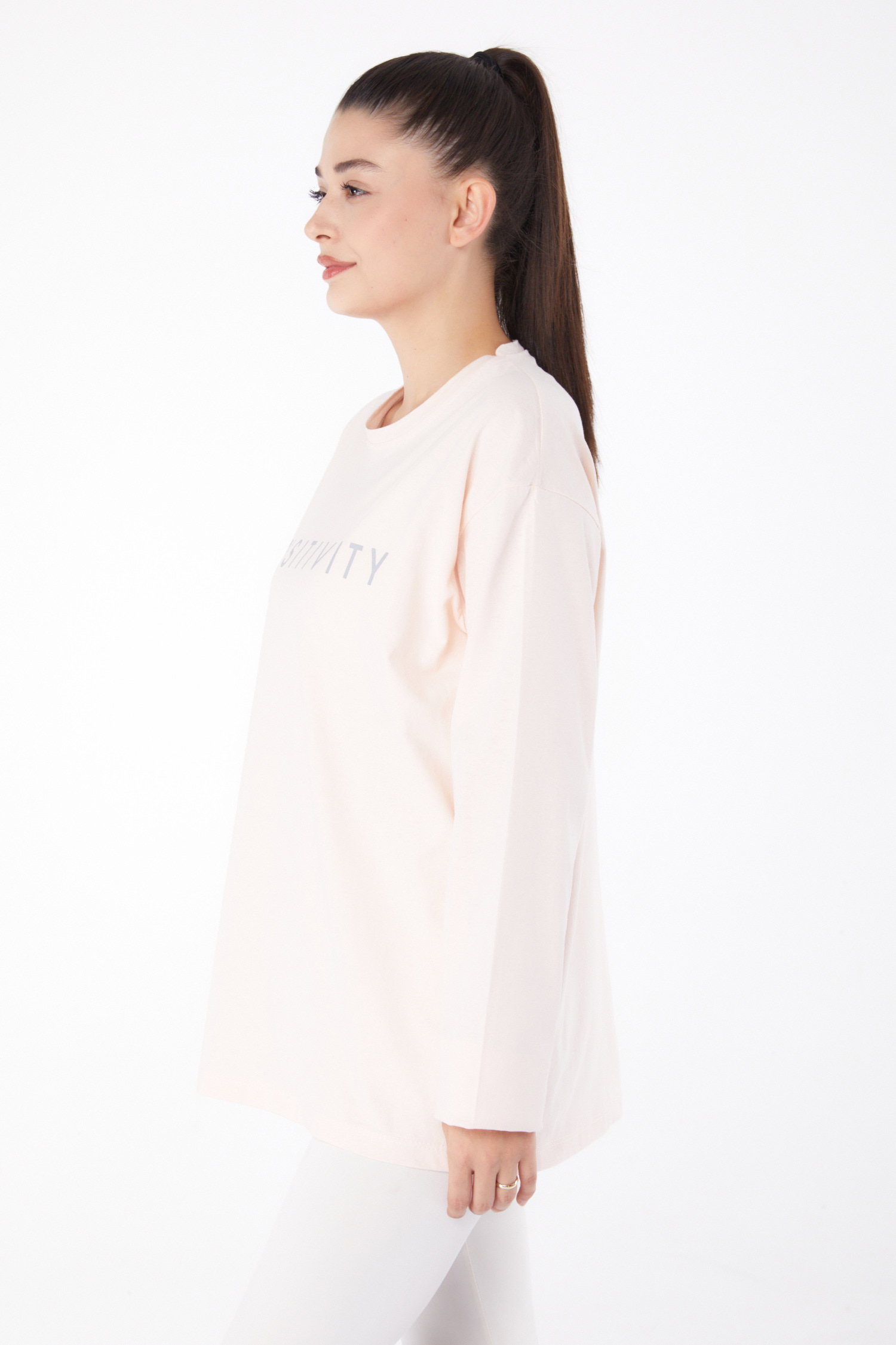 Baskılı Sweat Bej - 26237 - 4