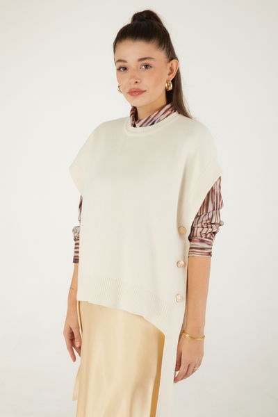 Yandan Bağlamalı Kazak Bej - 26502 
