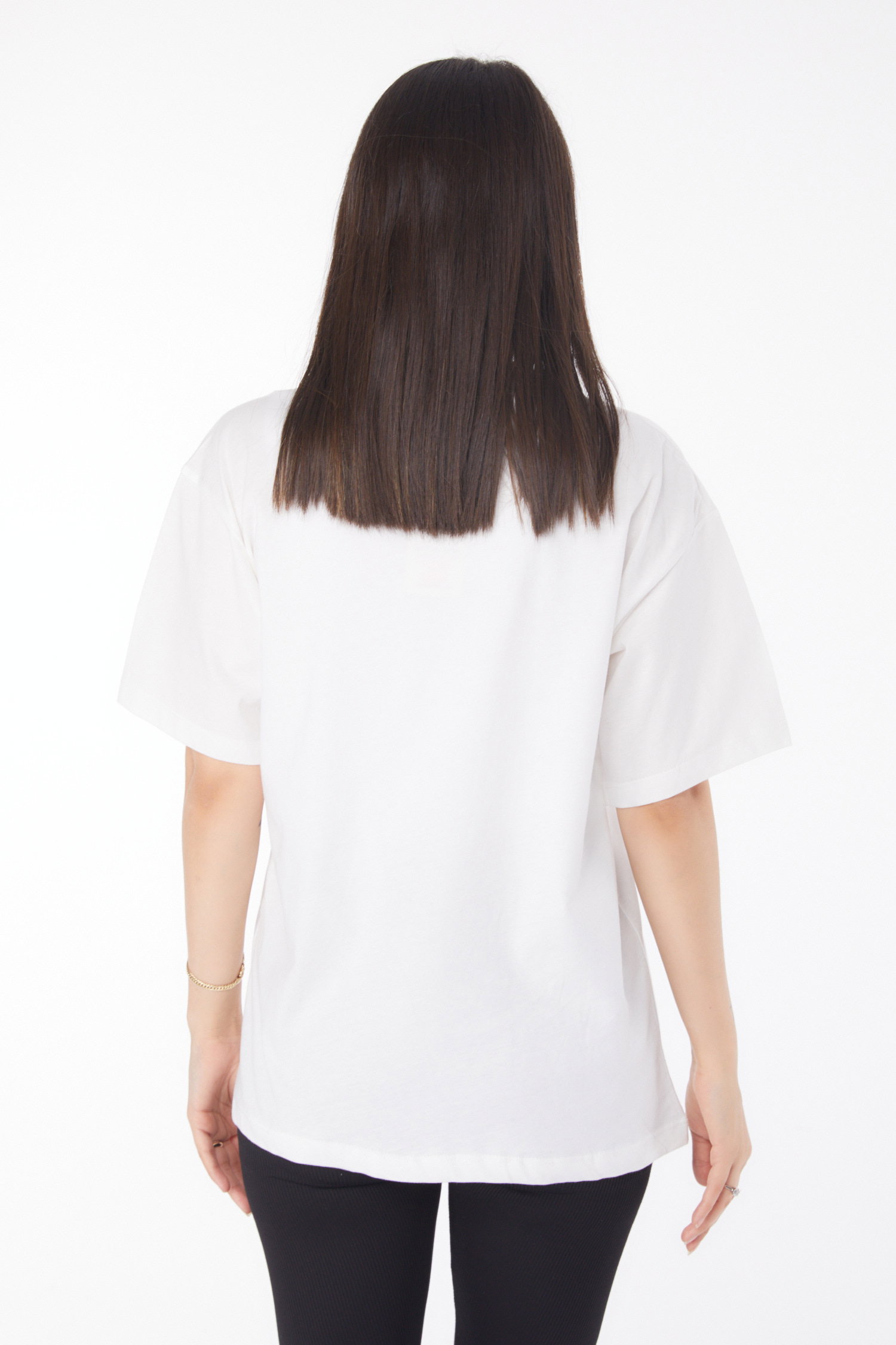 Baskılı Kısa Kollu T-shirt Beyaz - 25766 - 5