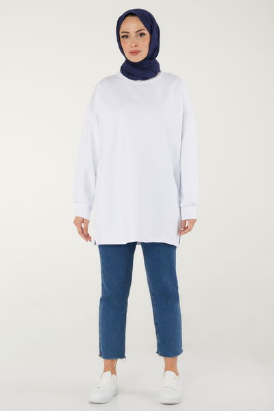 Baskılı Sweat Beyaz - 26239 