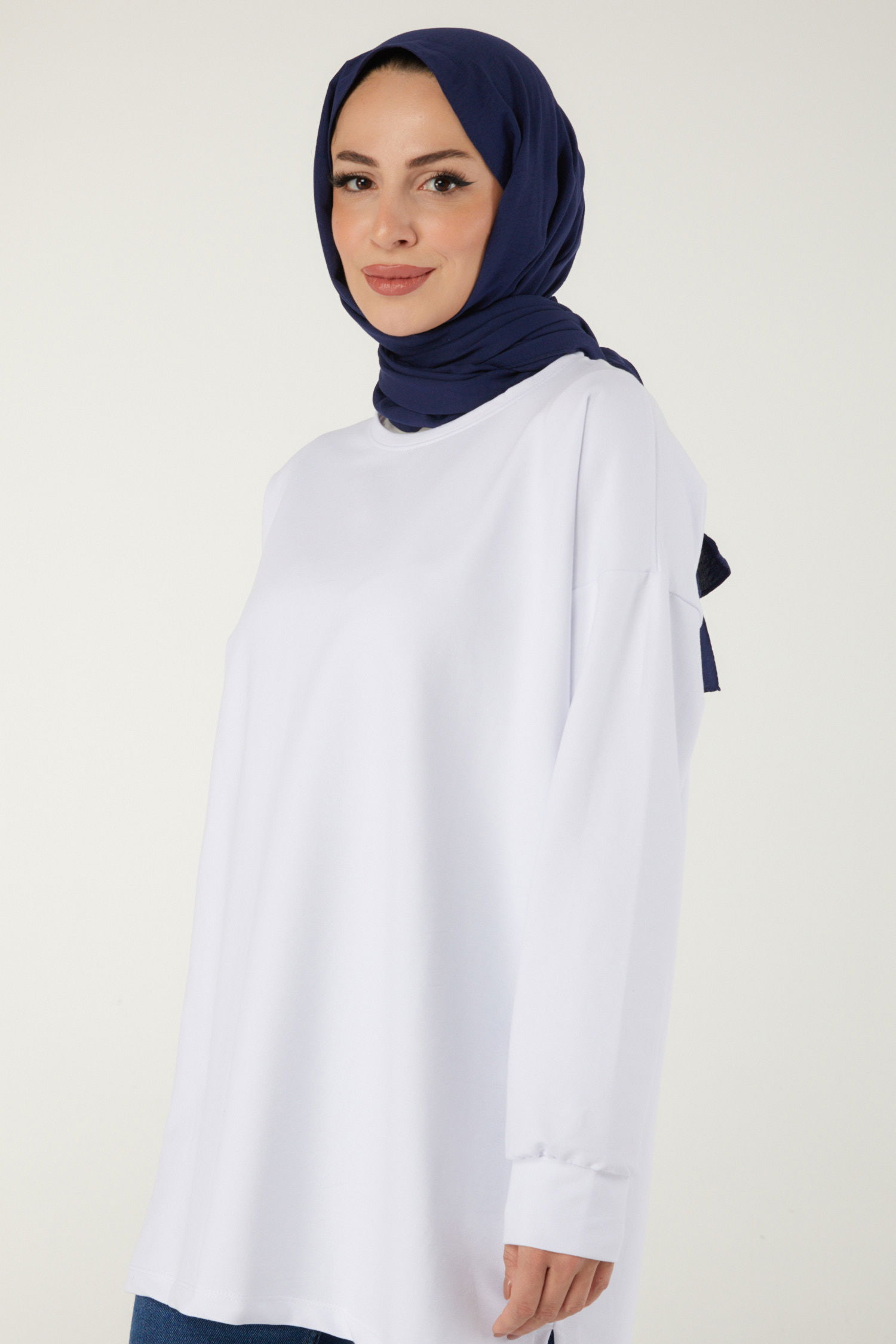Baskılı Sweat Beyaz - 26239 - 2