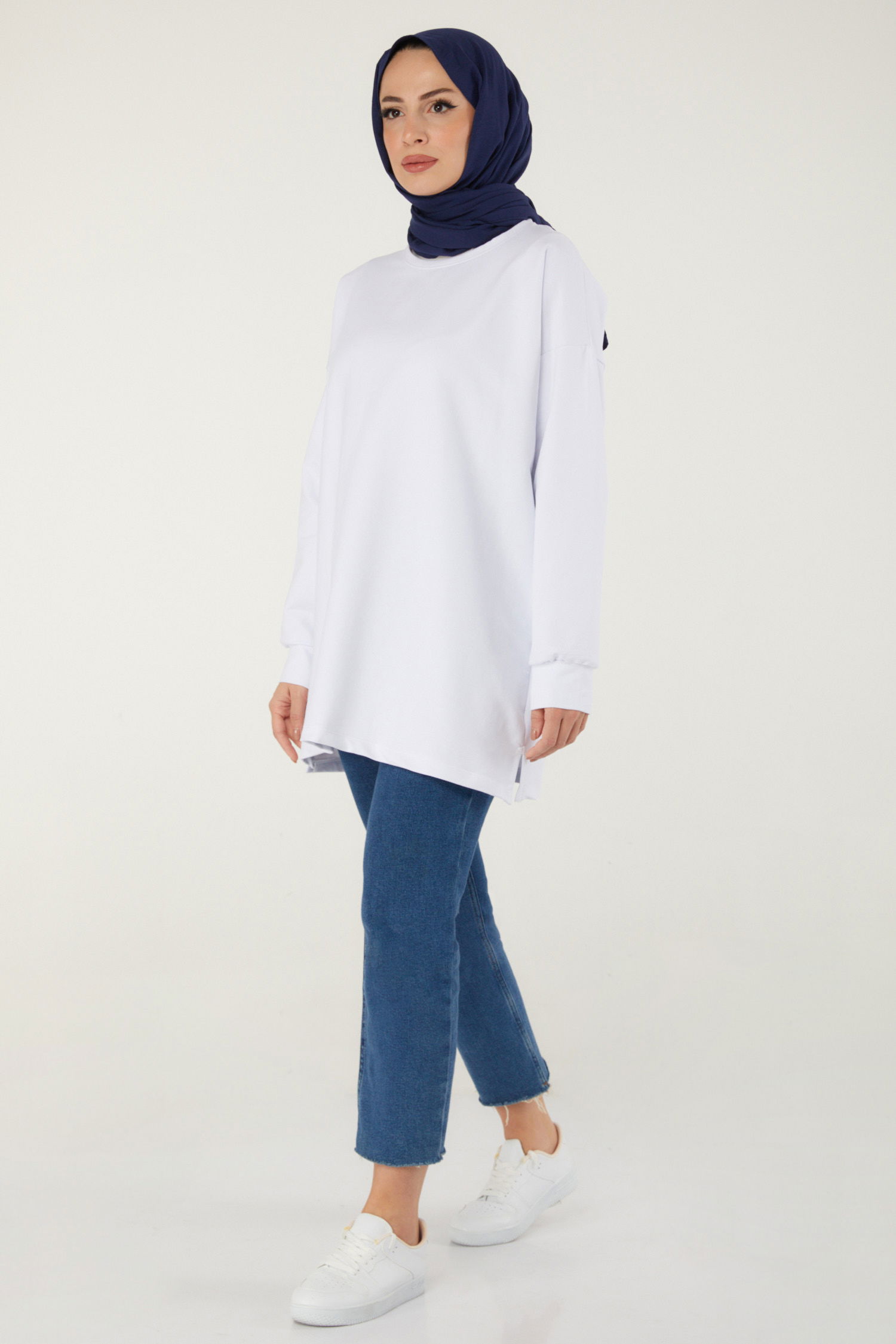 Baskılı Sweat Beyaz - 26239 - 3