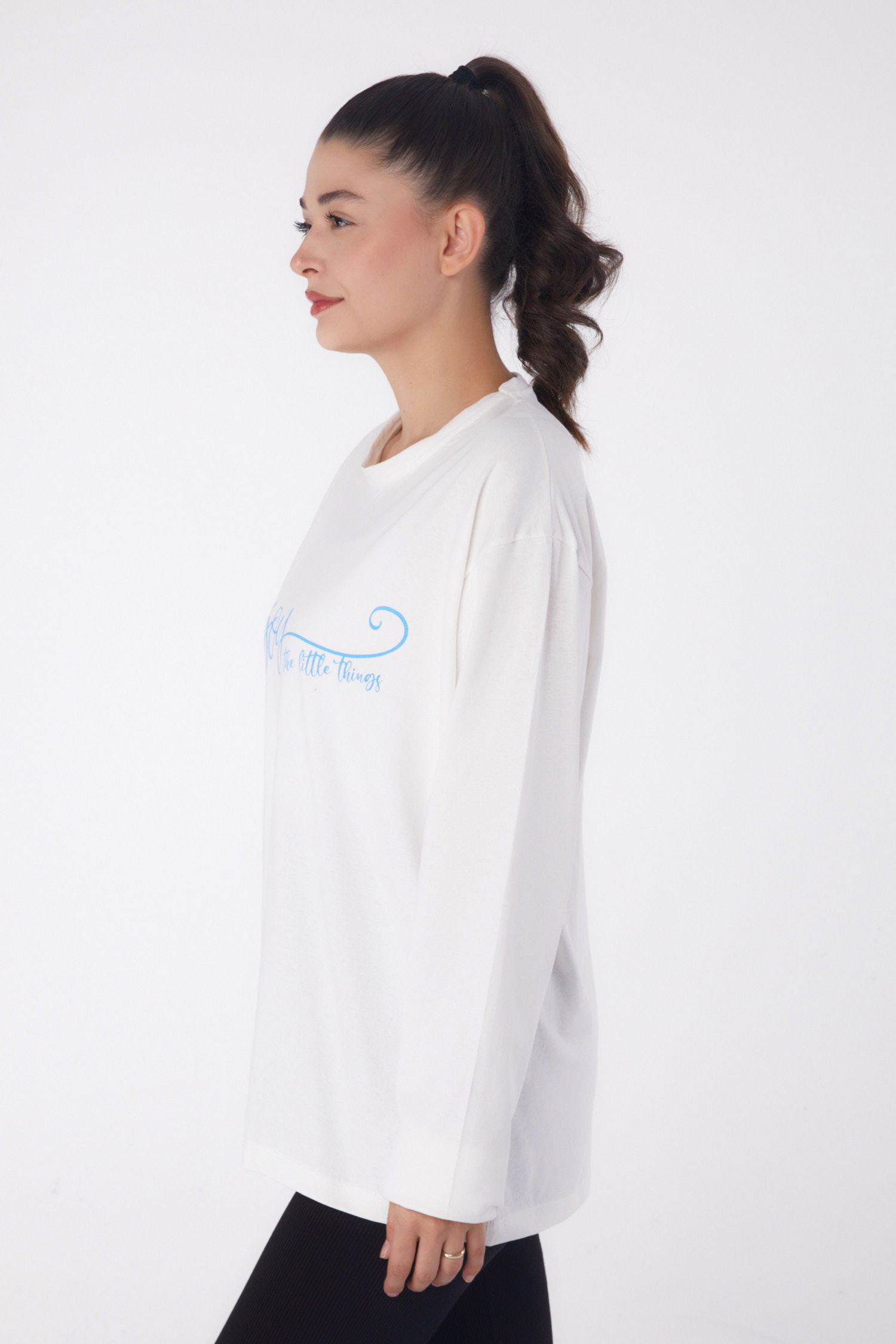 Baskılı Sweat Beyaz - 26240 - 4
