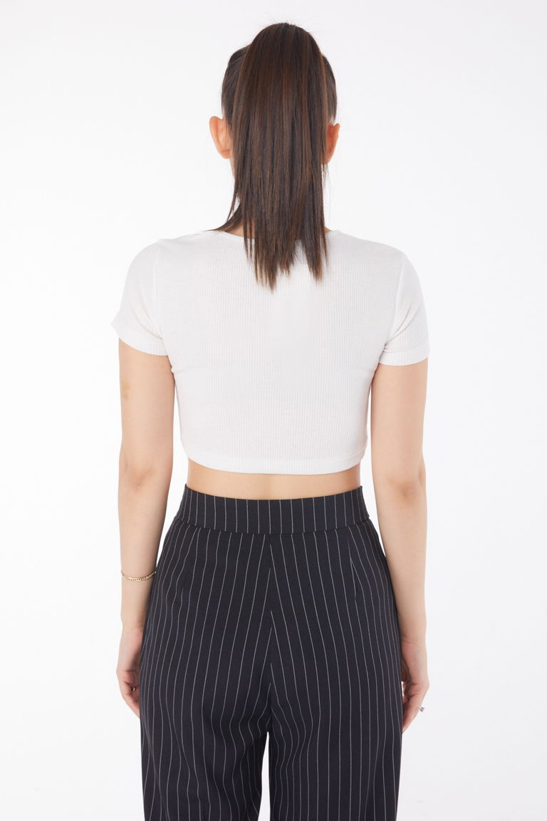 Crop Beyaz - 25852 - TOFİSA