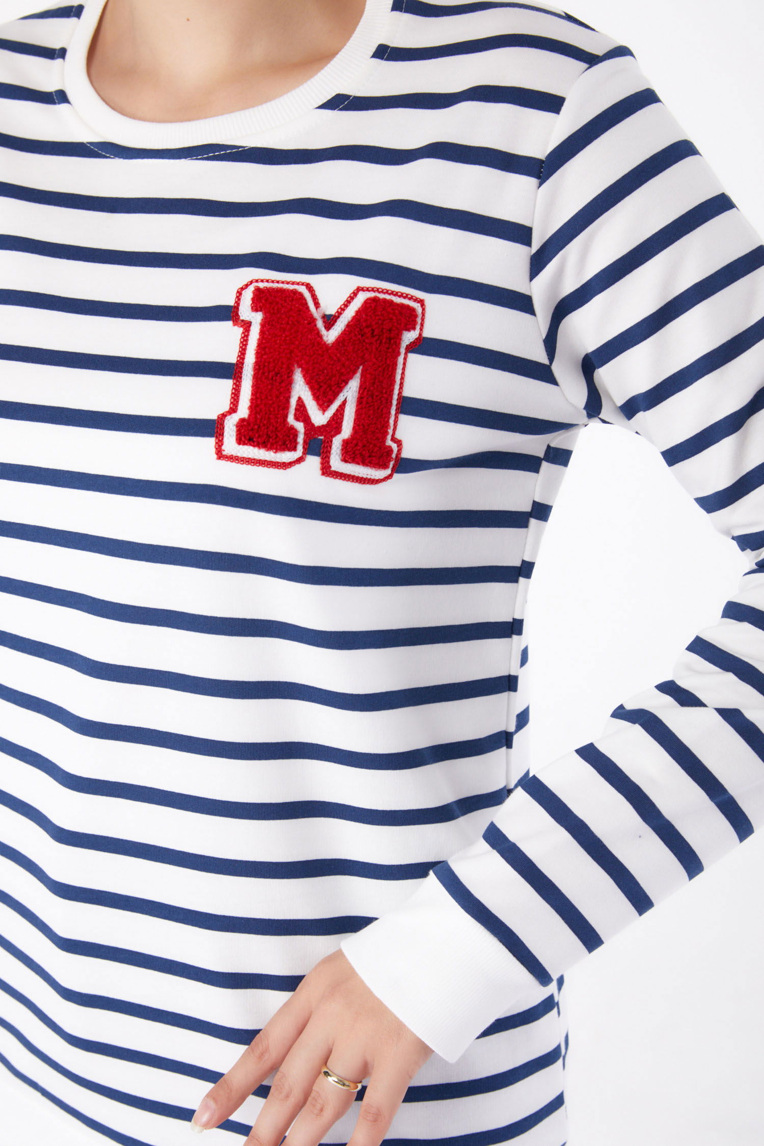 Nakışlı Sweatshirt Beyaz - 26291 - 6