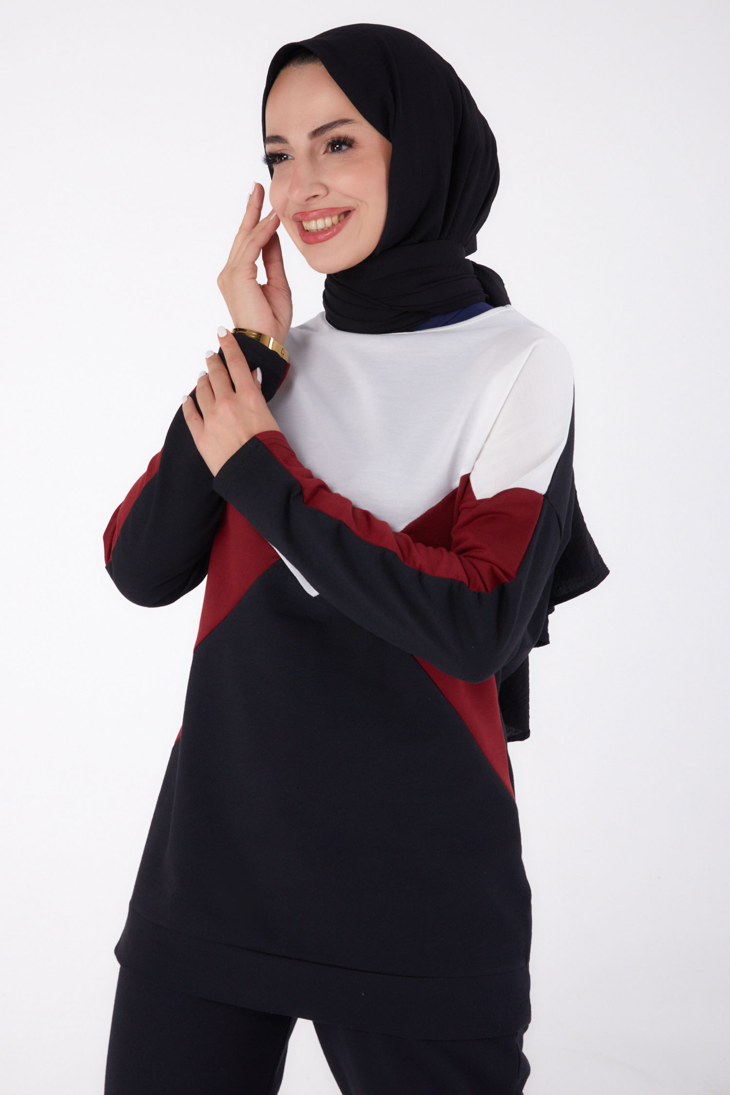 Garnili İkili Takım Bordo - 13350 - 4