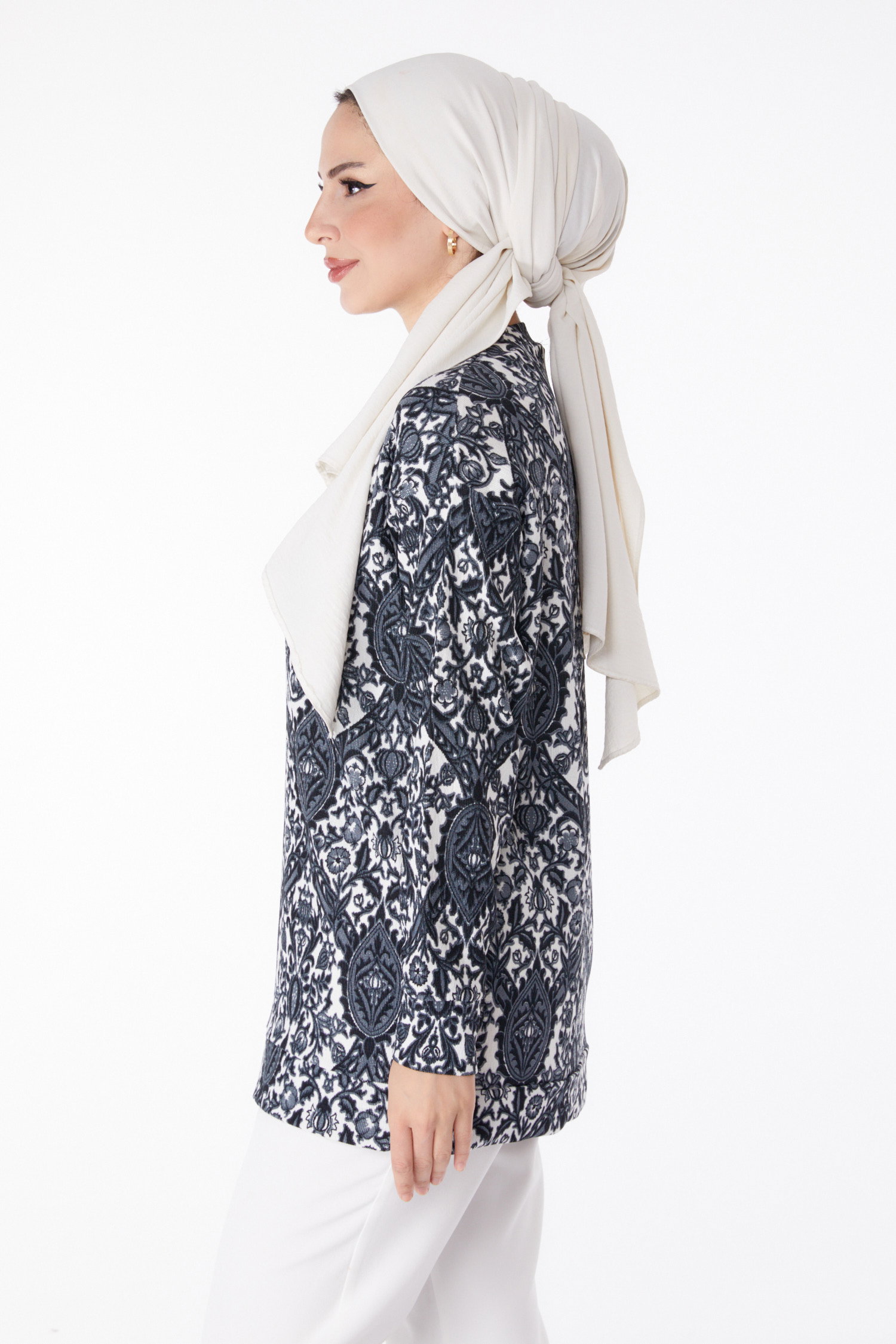 Desenli Tunik Füme - 25324 - 4