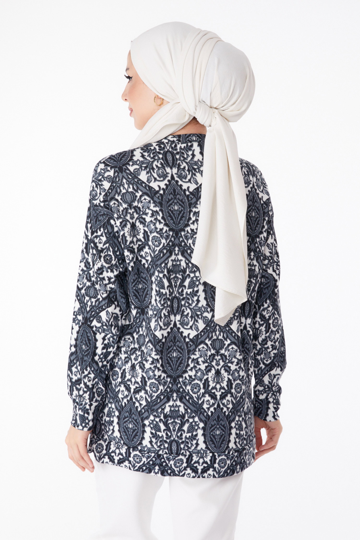 Desenli Tunik Füme - 25324 - 5