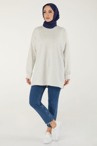 Baskılı Sweat Gri - 26239 