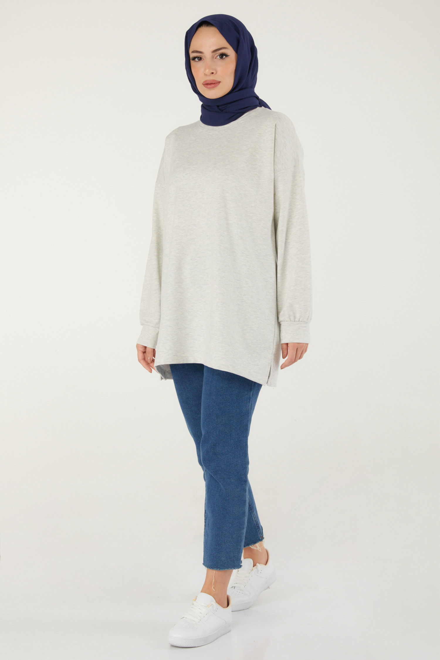 Baskılı Sweat Gri - 26239 - 4