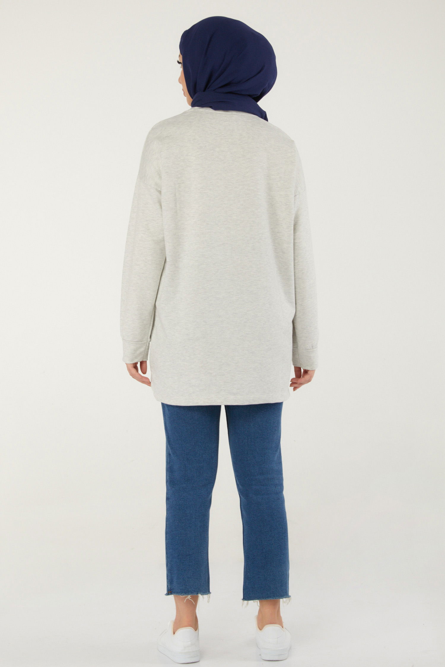 Baskılı Sweat Gri - 26239 - 8