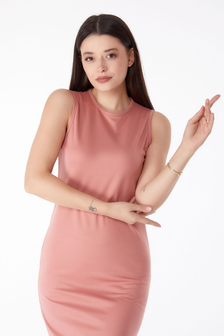 Mini Elbise Gül - 13186 - TOFİSA