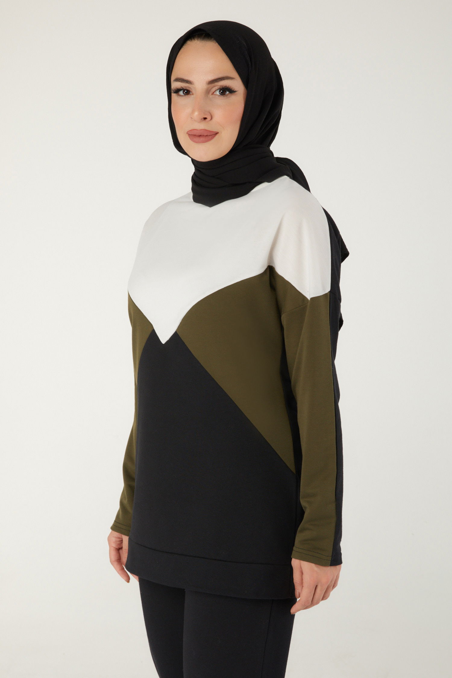 Garnili İkili Takım Haki - 13350 - 1
