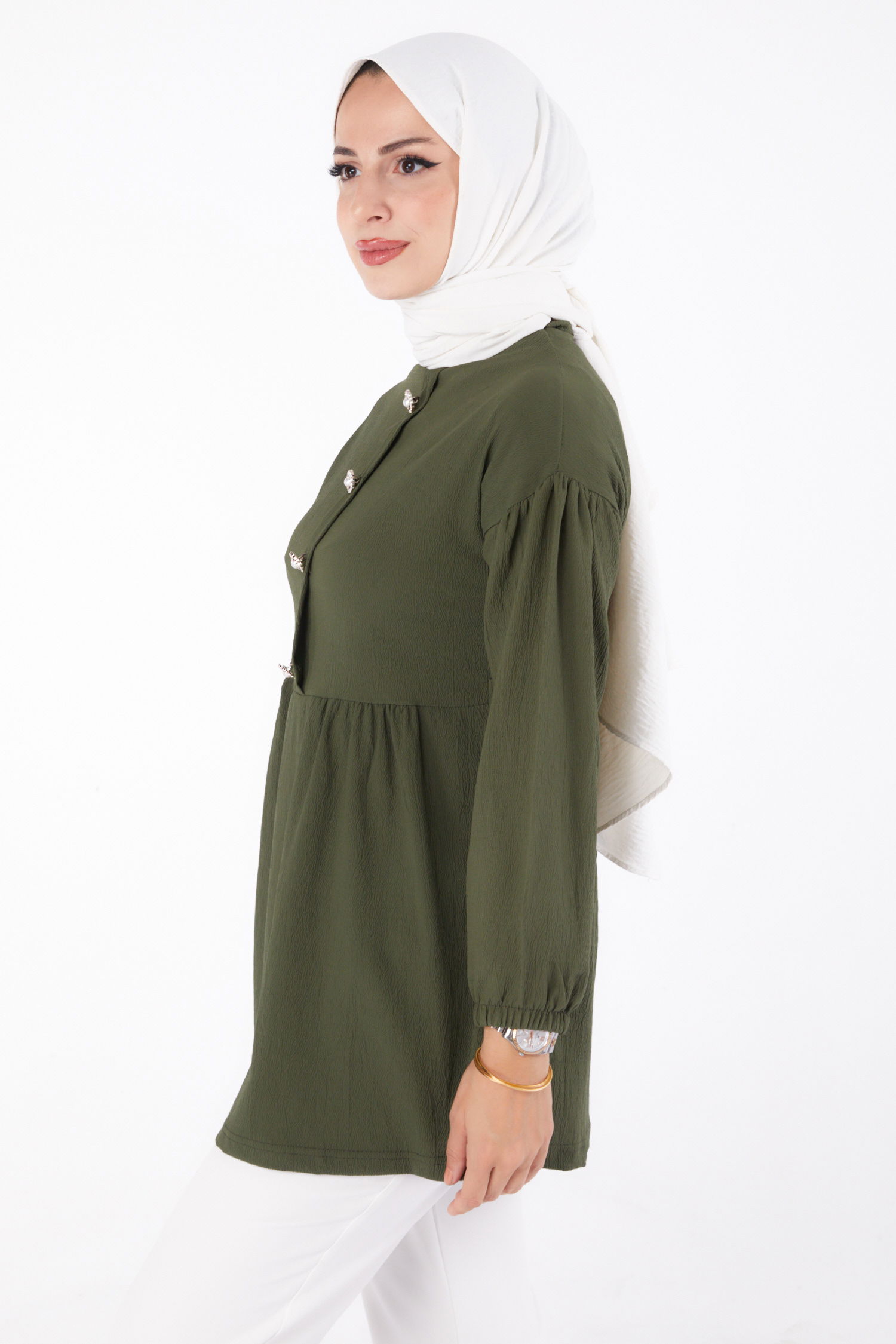 Taşlı Tunik Haki - 13294 - 4