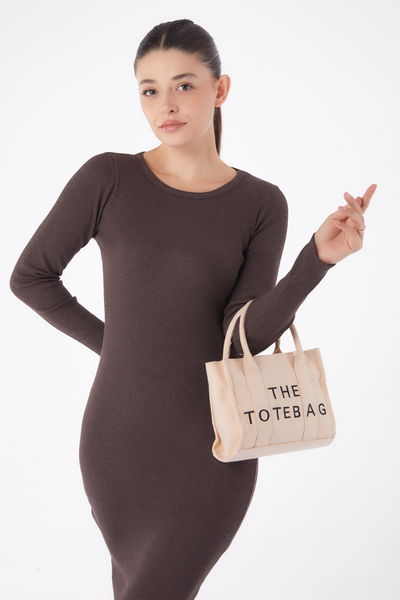 Midi Elbise Kahve - 26126 